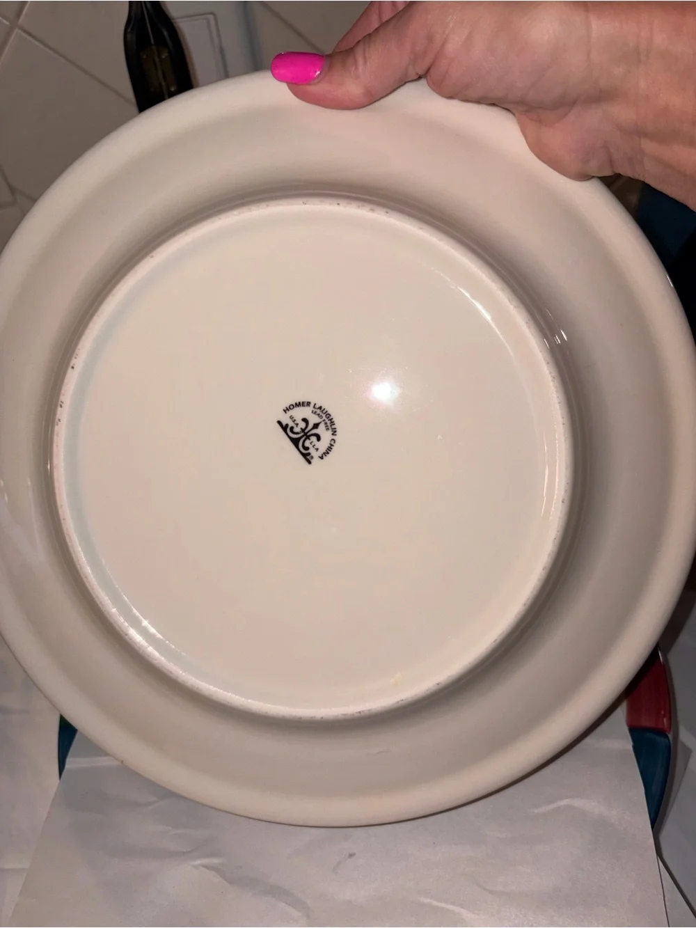 HTF Homer Laughlin tones Set of 6 dinner plates